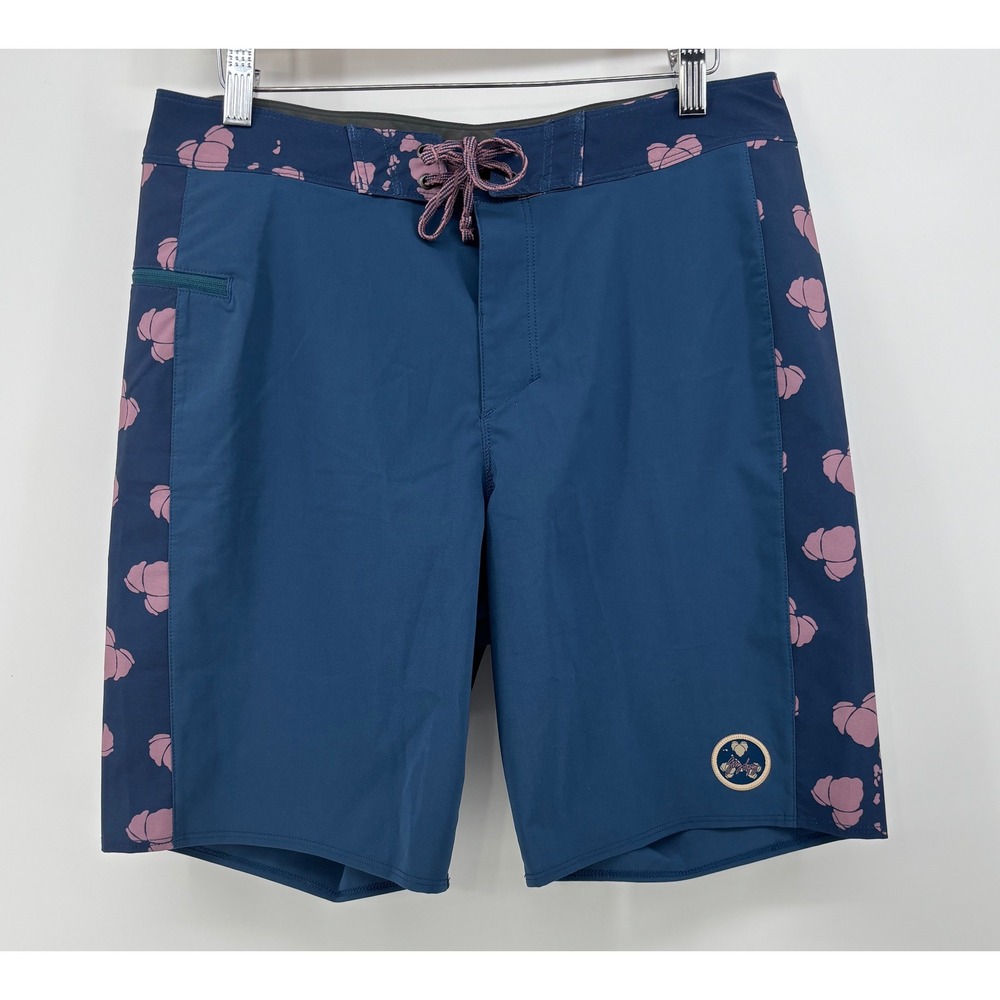 Patagonia Hydropeak SP Gerry Lopez Board Shorts Mens 30 Blue Floral